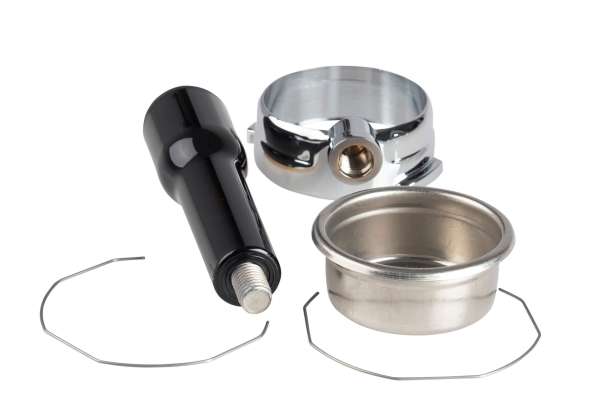 Siebträger für Bezzera BZ09 & BZ10, bodenlos, schwarz, inkl. 21g Sieb