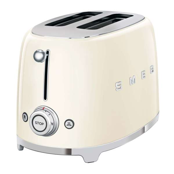 SMEG 2-Schlitz-Toaster creme TSF01CREU kompakt – Bild 2