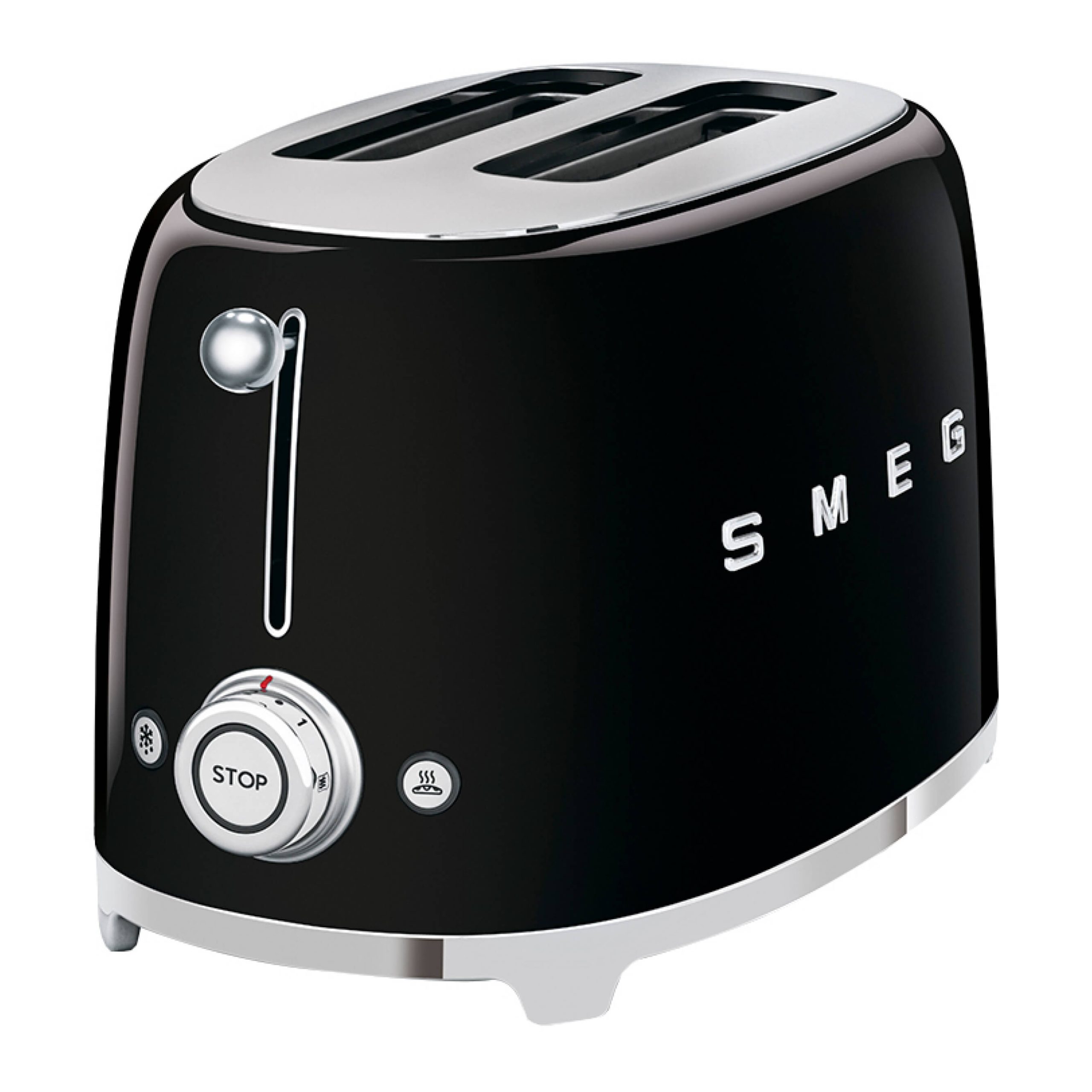 SMEG 2-Schlitz-Toaster schwarz TSF01BLEU kompakt
