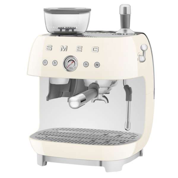 SMEG Espressomaschine mit Mahlwerk EGF03CREU creme – Bild 2