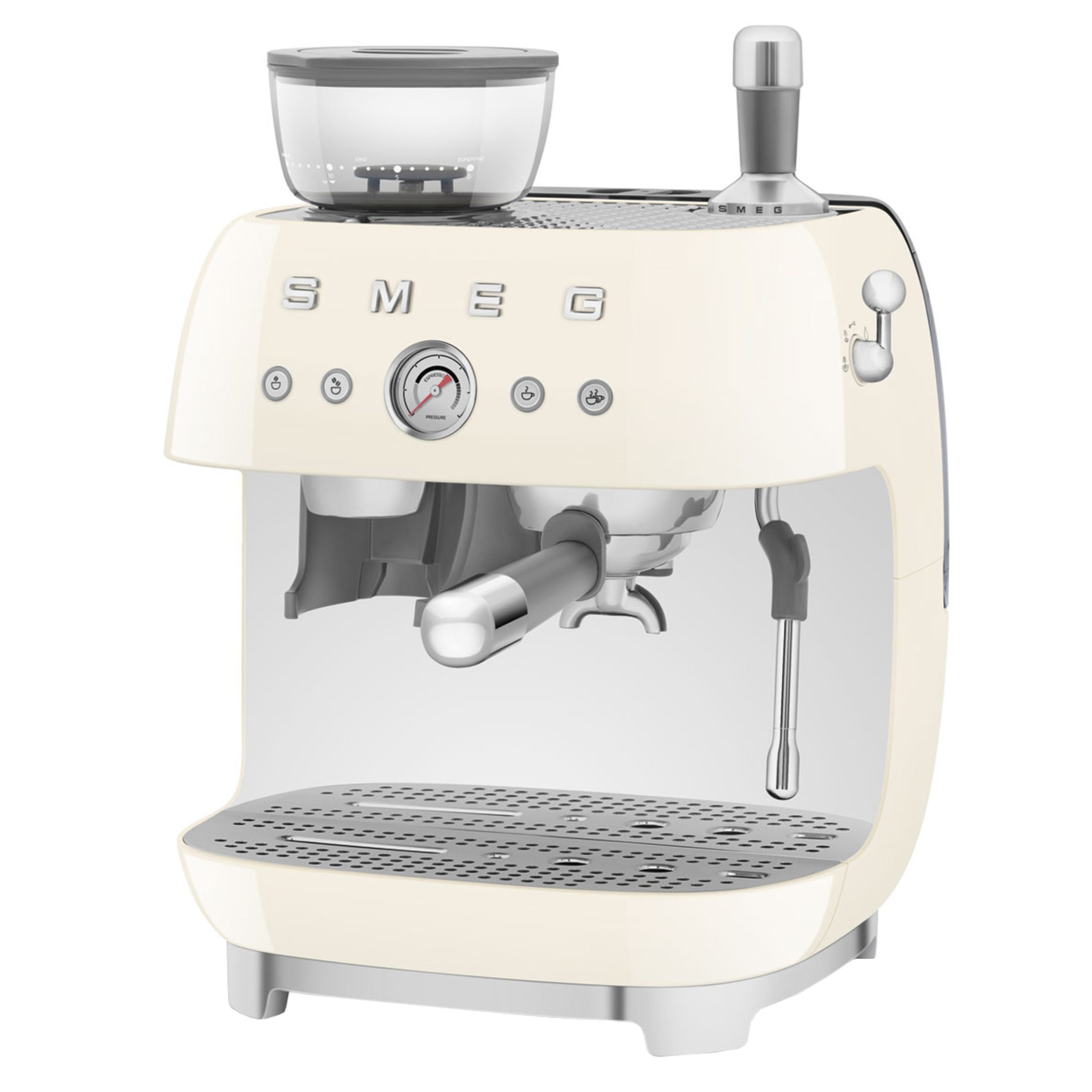 SMEG Espressomaschine mit Mahlwerk EGF03CREU creme