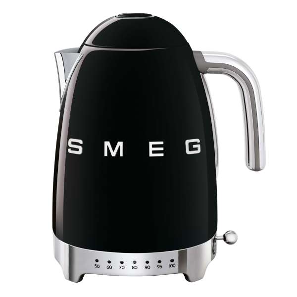 SMEG Wasserkocher varieable Temperatur schwarz KLF04BLEU