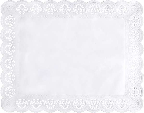 Spitzenpapiere 100 Stück, eckig 46 cm x 36 cm weiss