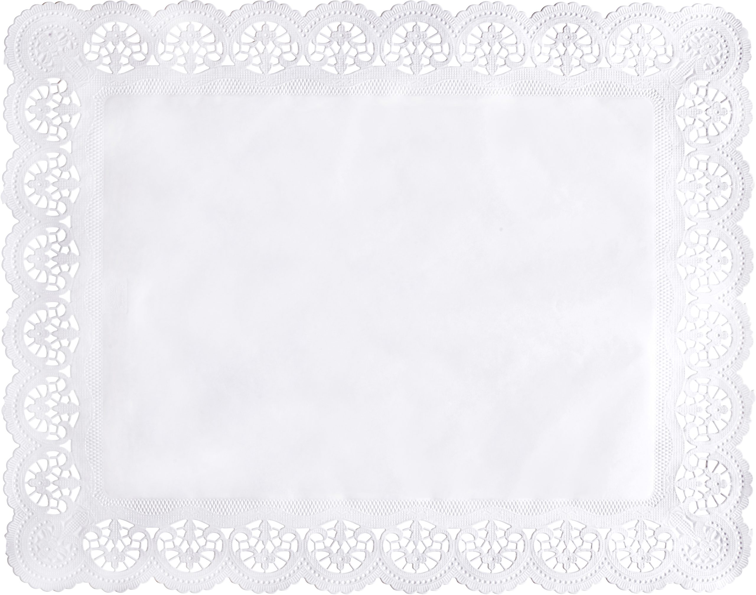 Spitzenpapiere 100 Stück, eckig 46 cm x 36 cm weiss