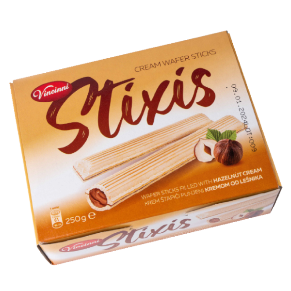 Stixies Waffelstäbchen Haselnuss 250g