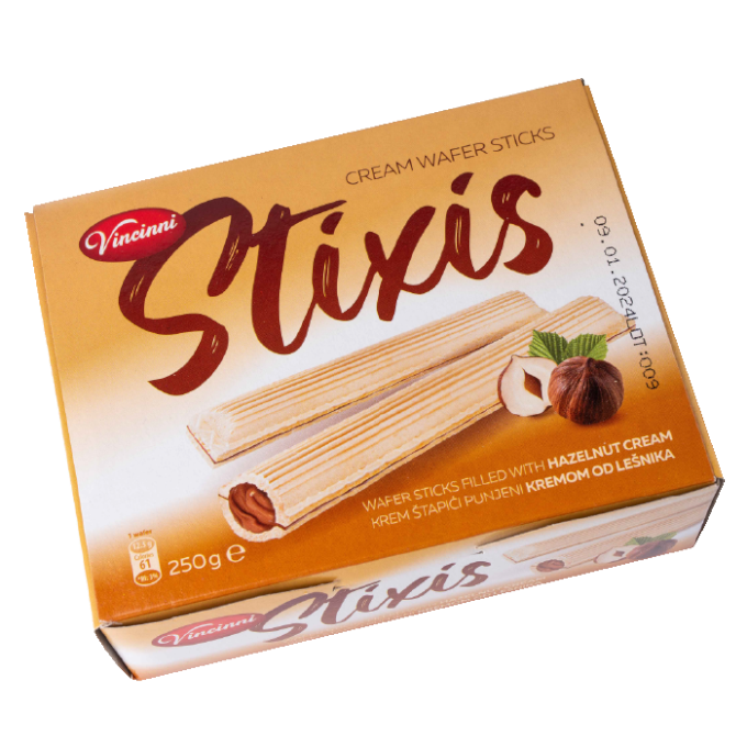 Stixies Waffelstäbchen Haselnuss 250g