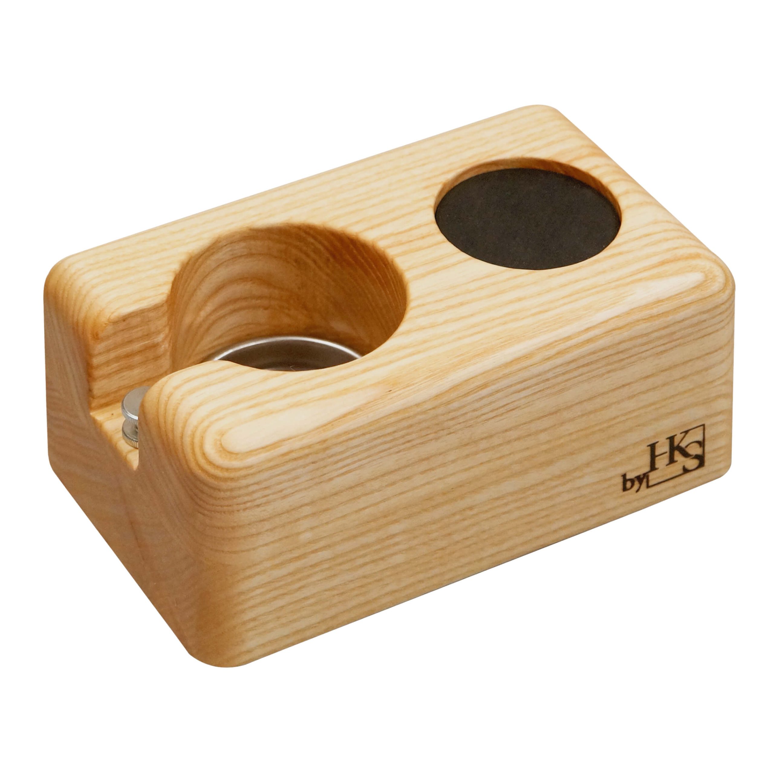 Tamperstation Vollholz Esche natur - handgefertigt by HKS