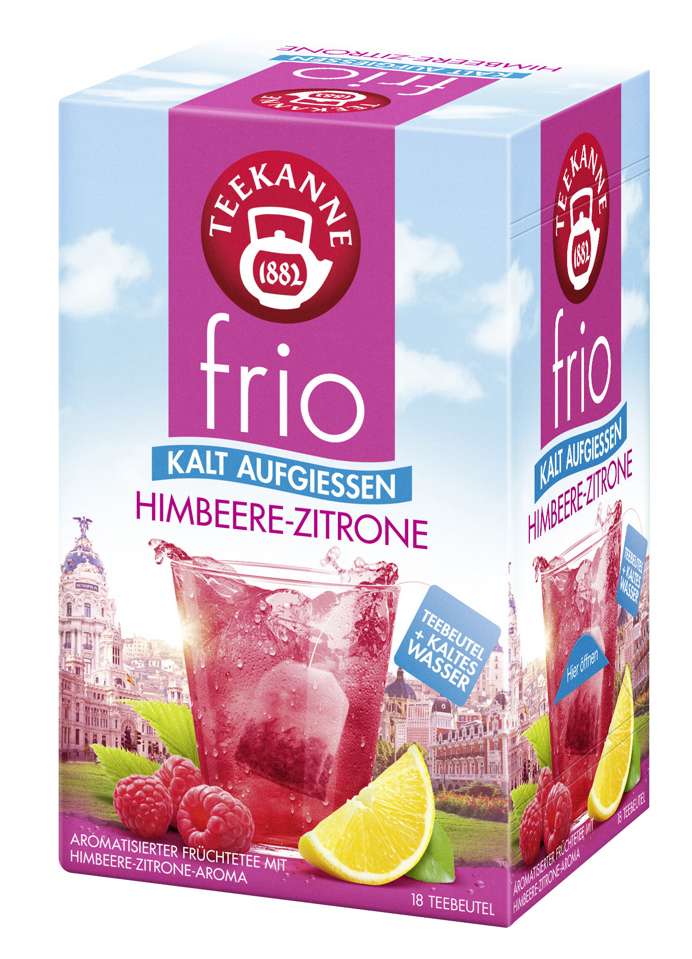 Teekanne frio Himbeere-Zitrone 18x2,5g