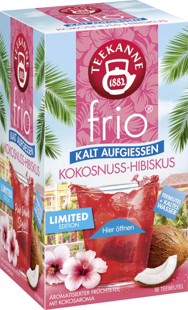 Teekanne frio Kokosnuss-Hibiskus 18x2,5g