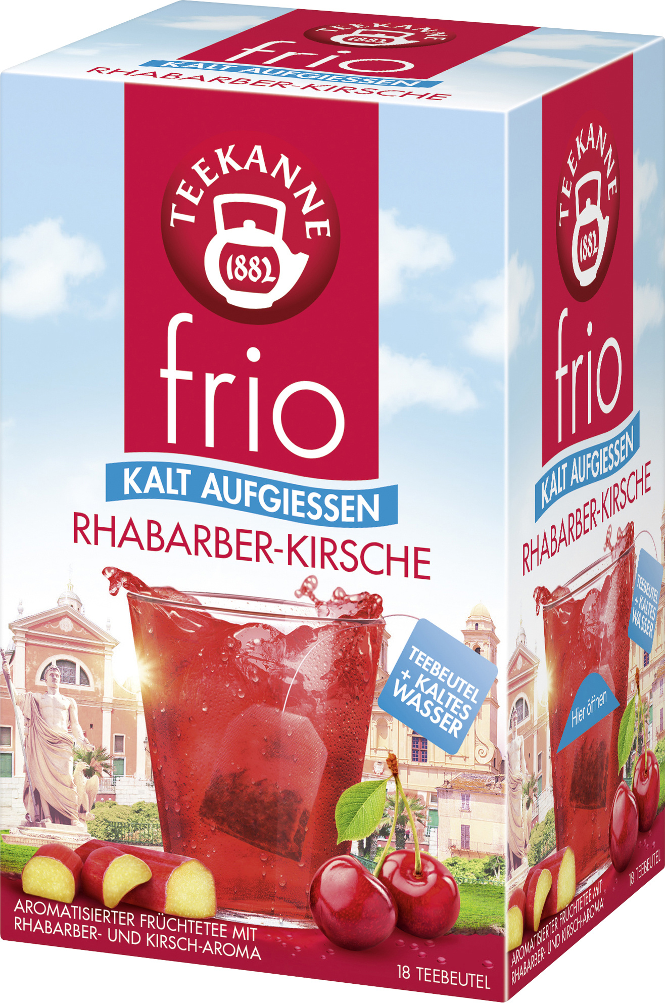 Teekanne frio Rhabarber-Kirsche 18x2,5g
