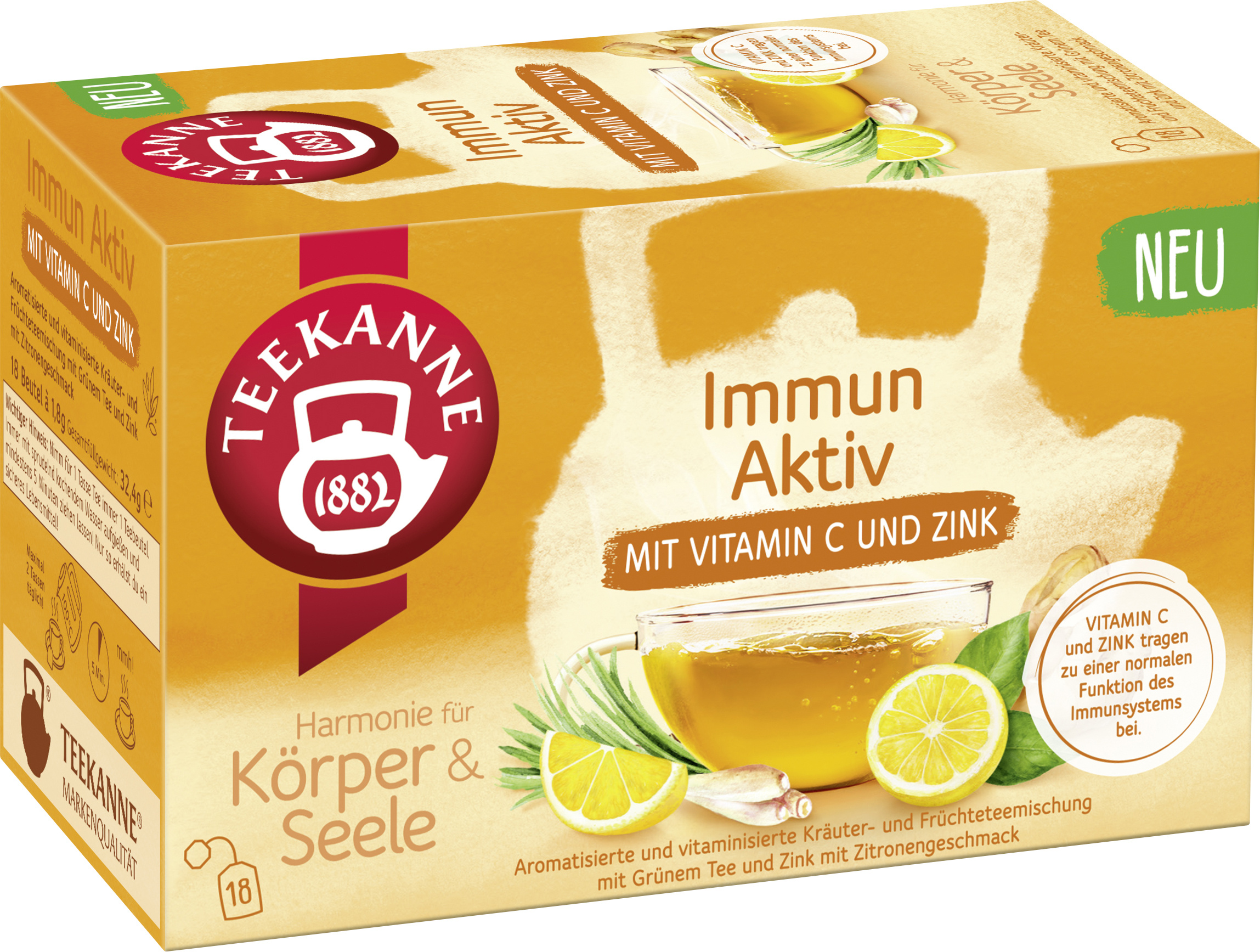 Teekanne Immun Aktiv Tee 18x1,8g