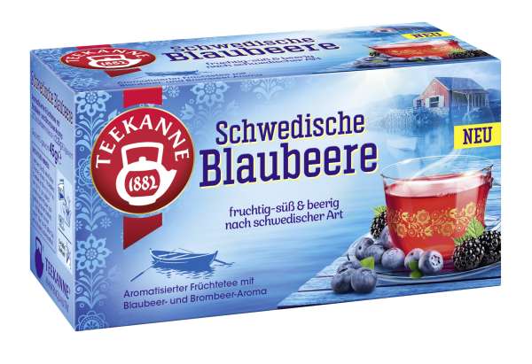 Teekanne Ländertee Schwedische Blaubeere 20x2,25g