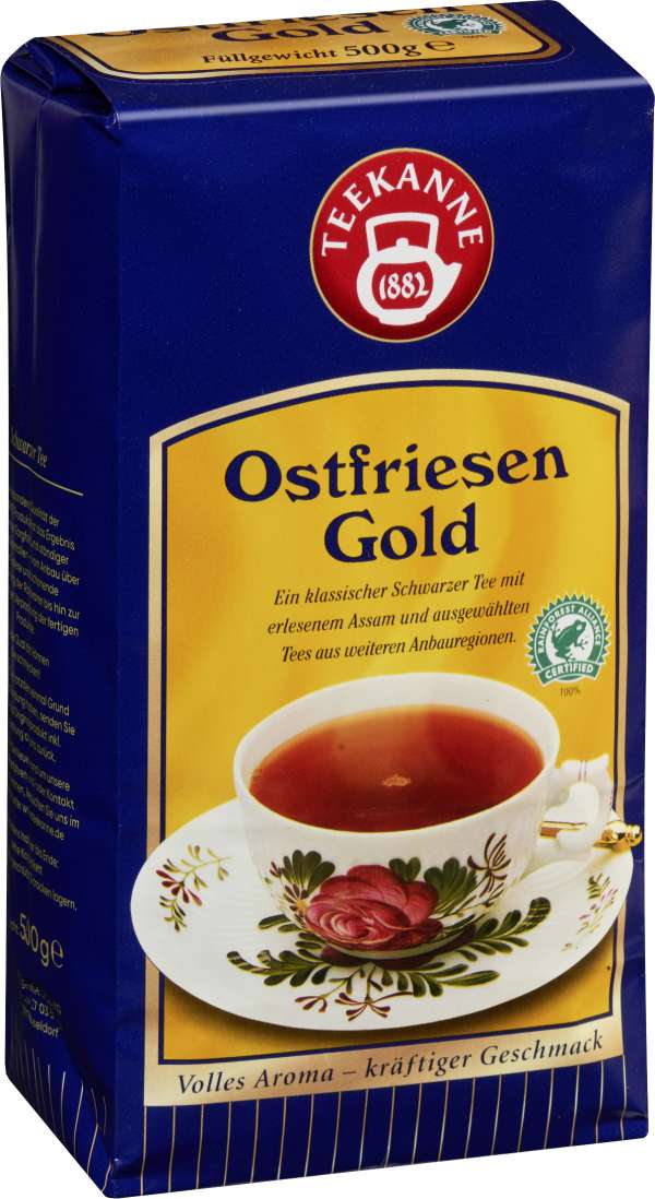 Teekanne Ostfriesen Gold Schwarztee lose 500g