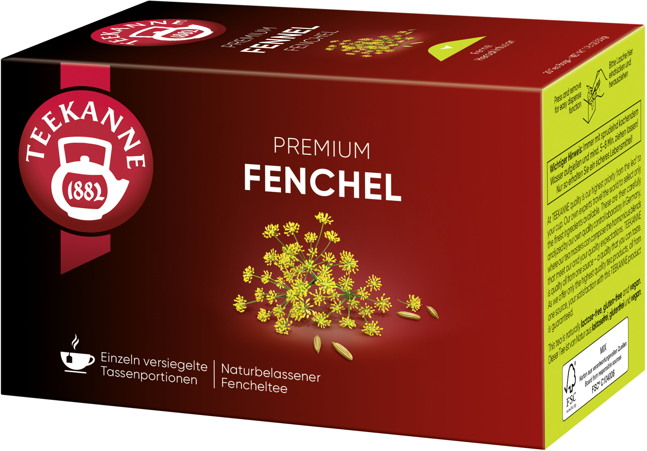 Teekanne Premium Fenchel 20x2,5g