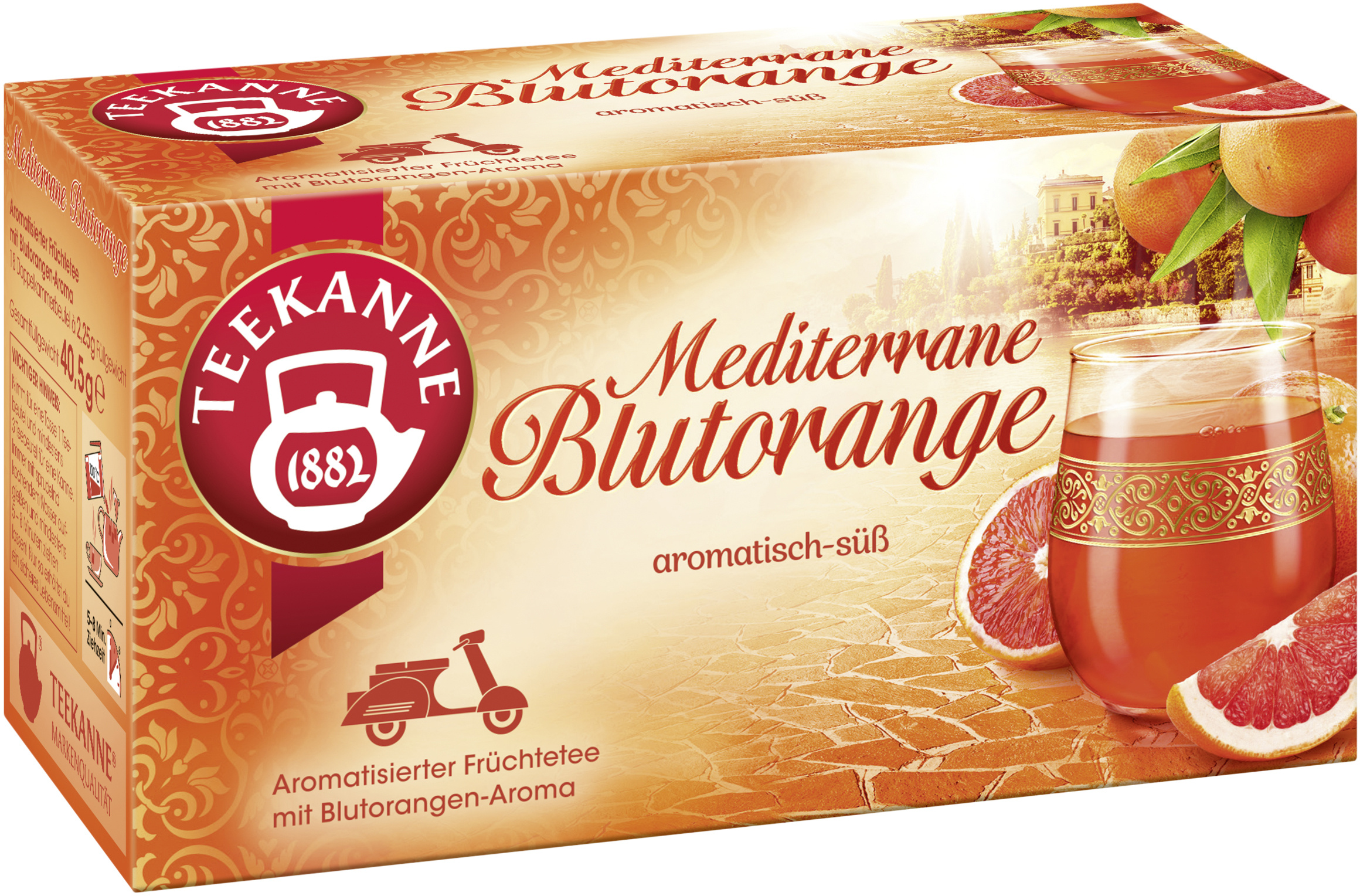Teekanne Sizilianische Blutorange Früchtetee 18x2,25g