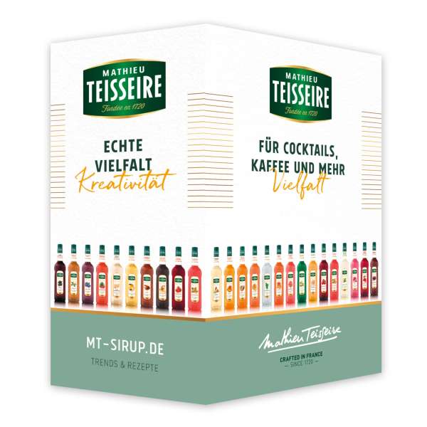 Teisseire Café-Set 5 Sirupe + 5 Dosierpumpen + Rezeptheft – Bild 5