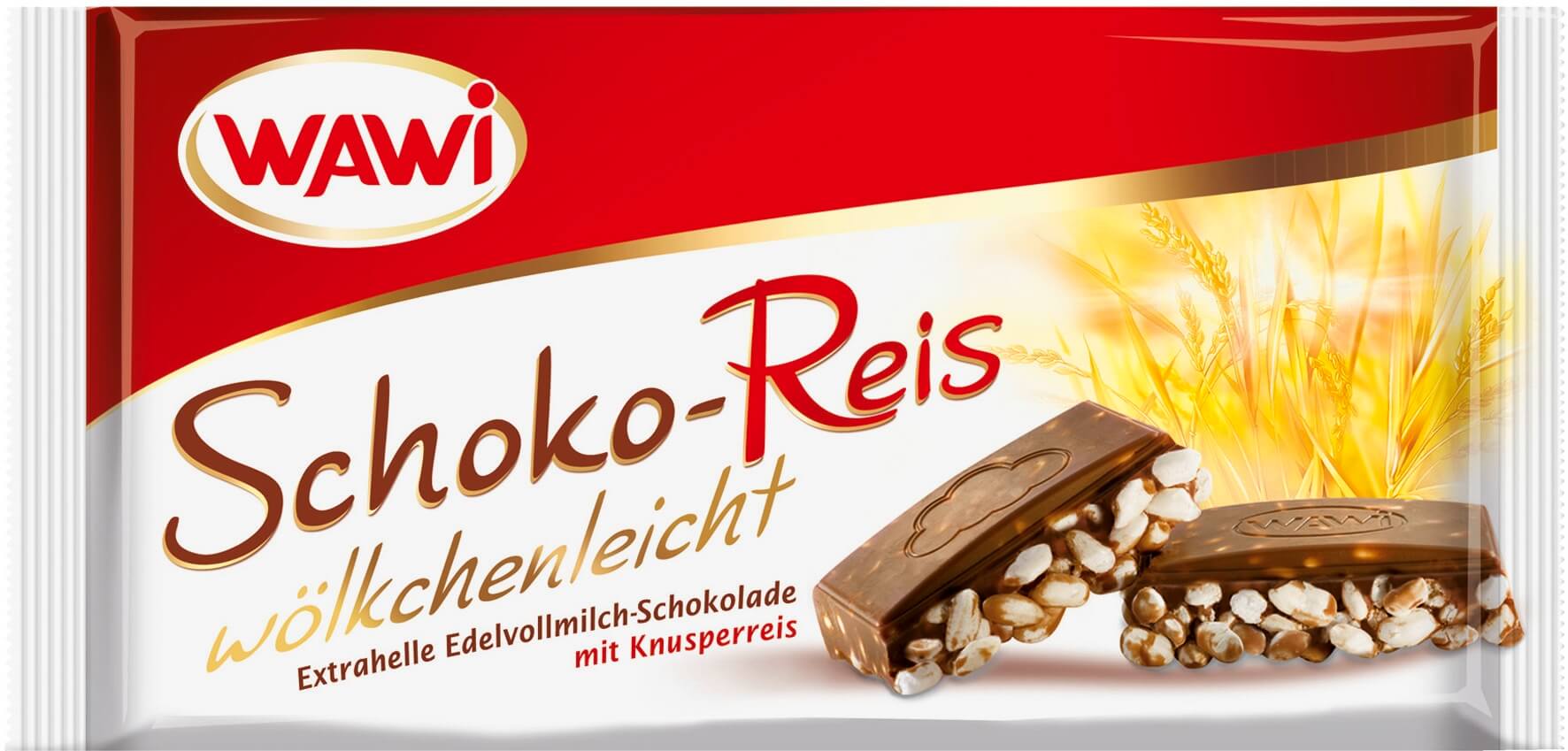 Wawi Schoko-Reis Tafel Edelvollmilch 200g