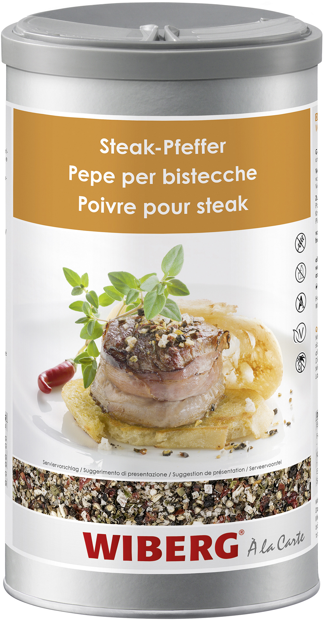 Wiberg Gewürz Steak Pfeffer grob 650g - 202164